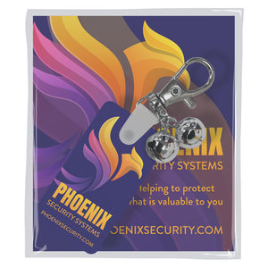Safety Purse Bells with Fob Supplied Bagged with Backing Card
