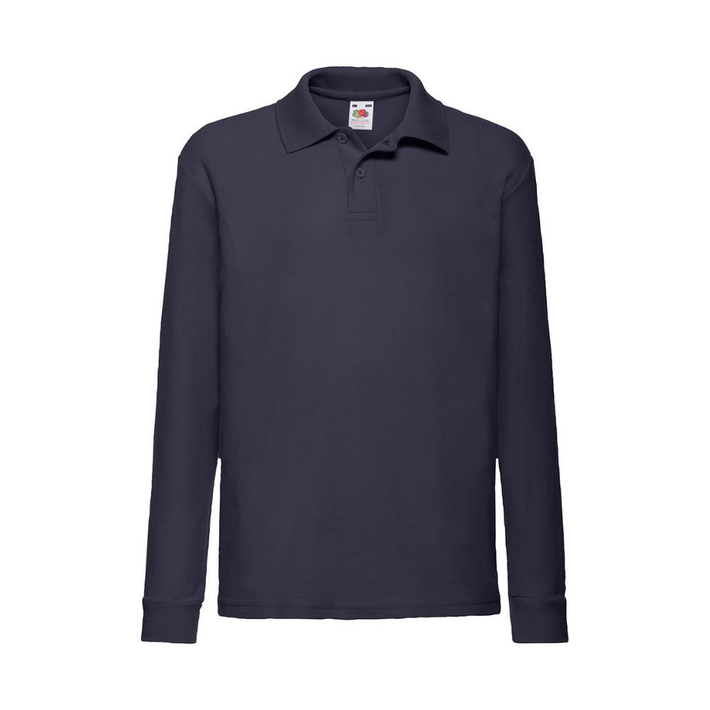 Fruit of the Loom Kids Long Sleeve Poly/Cotton Piqué Polo Shirt