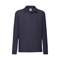 Fruit of the Loom Kids Long Sleeve Poly/Cotton Piqué Polo Shirt