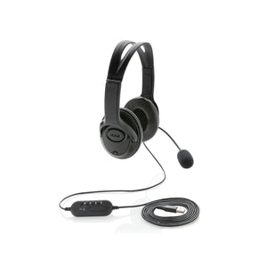 Over ear wired work headset