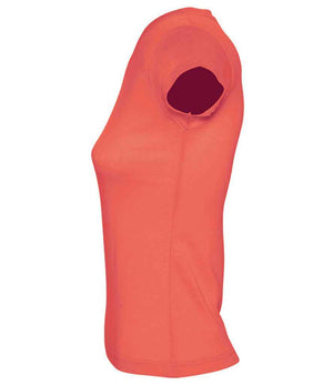 SOL'S Ladies Moon V Neck T-Shirt Coral