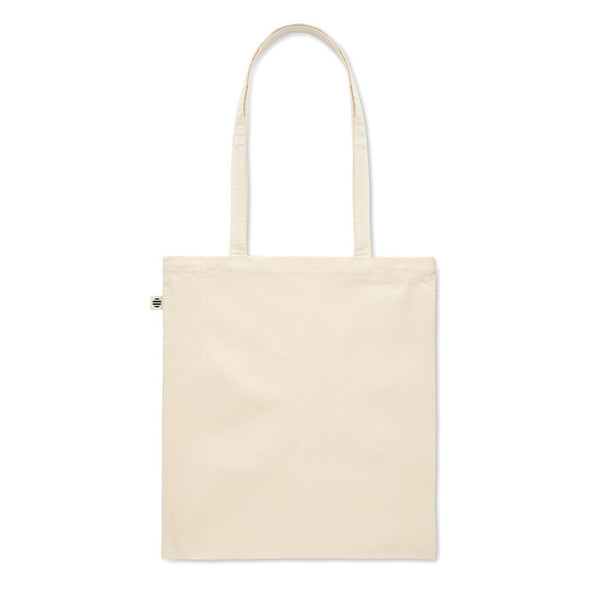 180 gr/m² Organic cotton shopping bag with Long Handles