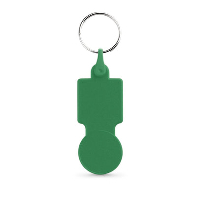 SULLIVAN. Coin-shapped PS keyring for supermarket cart