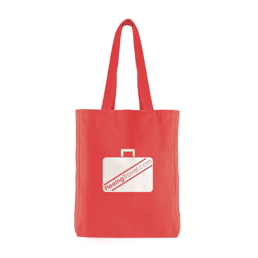 Branded Dunham 10oz cotton shopper with gusset and long handles
