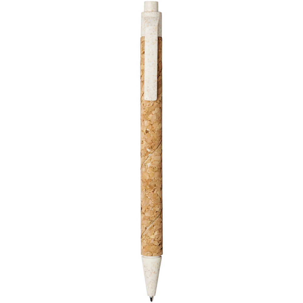 Branded Midar cork and wheat straw ballpoint pen