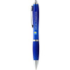 Nash ballpoint pen coloured barrel and grip in royal blue with branding down the barrel