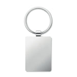 Branded Rectangular key ring bamboo