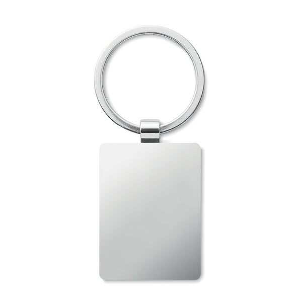 Branded Rectangular key ring bamboo