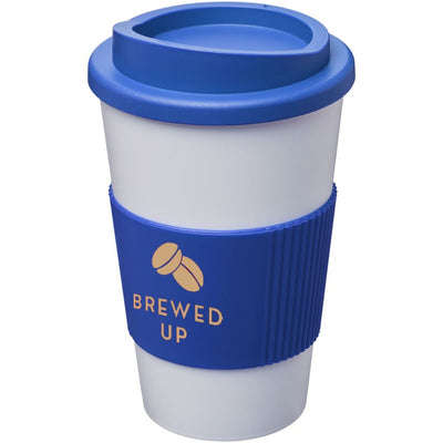 Branded Americano® 350 ml insulated tumbler with grip