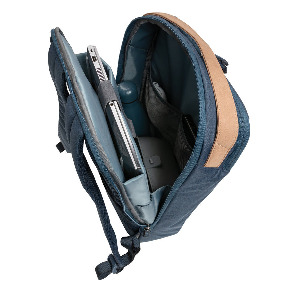 Branded Impact AWARE™ 300D two tone deluxe 15.6" laptop backpack