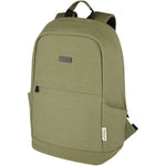 Branded Joey 15.6" GRS recycled canvas anti-theft laptop backpack 18L