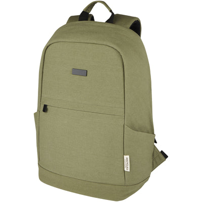 Branded Joey 15.6" GRS recycled canvas anti-theft laptop backpack 18L