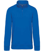 Kariban Zip Neck Sweatshirt Light Royal Blue