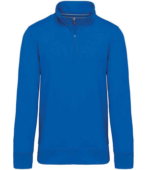 Kariban Zip Neck Sweatshirt Light Royal Blue