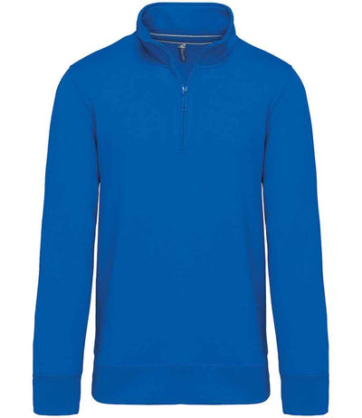 Kariban Zip Neck Sweatshirt Light Royal Blue