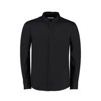 Kustom Kit Long Sleeve Tailored Mandarin Collar Shirt