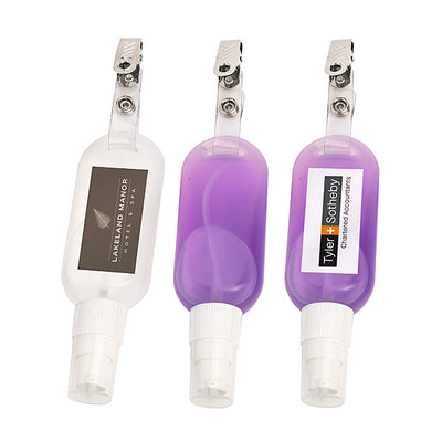 Purple Alcohol Free Antibacterial Hand Sanitiser on a Clip 50ml