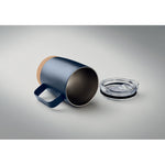 Branded Double wall tumbler 300ml with Cork Base