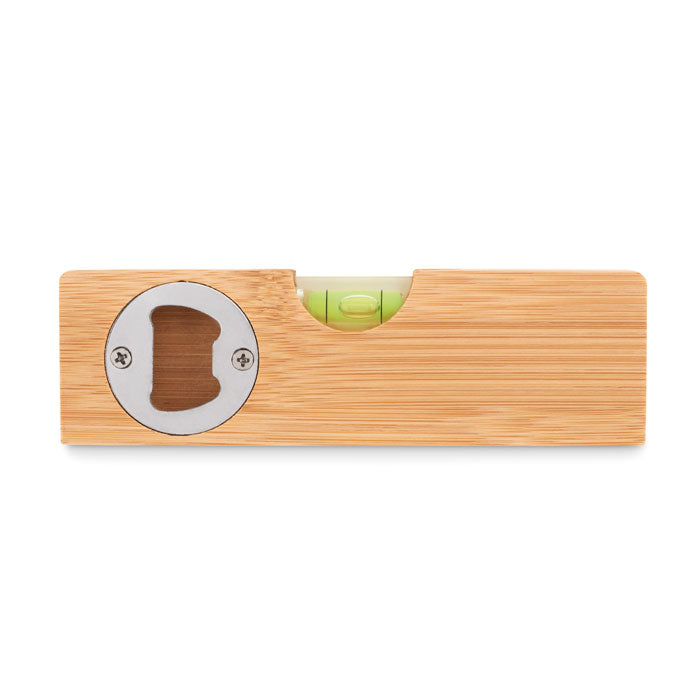 Branded Spirit level and bottle opener