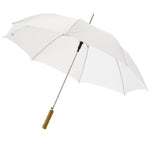 Lisa 23" auto open umbrella with wooden handle White