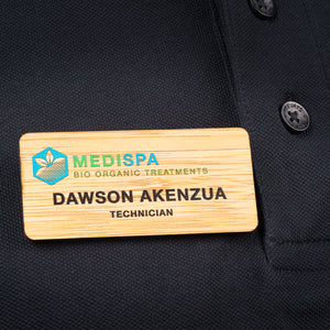 Personalised Bamboo Name Badges