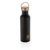 Branded Modern stainless steel bottle with bamboo lid