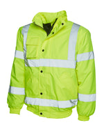 Branded Hi Vis Bomber Jacket