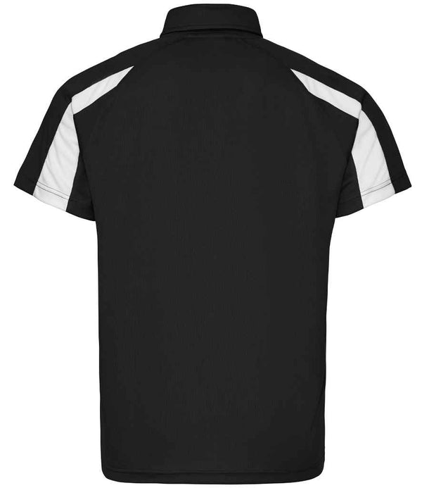 AWDis Cool Contrast Polo Shirt Jet Black/Arctic White