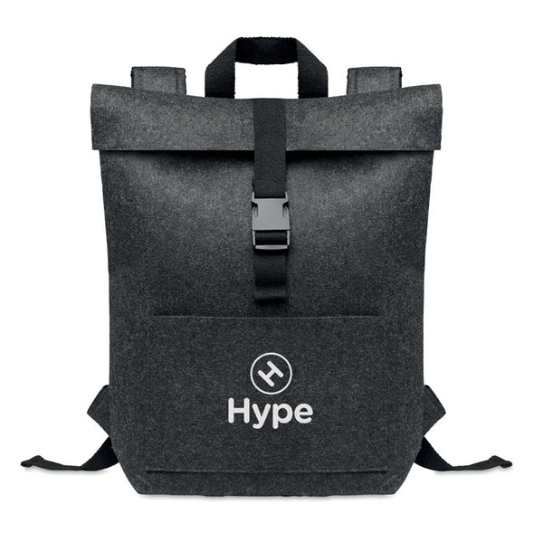 Branded RPET felt backpack