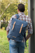 Branded Canvas laptop backpack PVC free