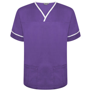 Behrens Contrast Trim Smart Scrub Top