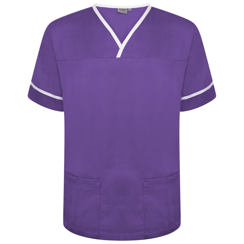 Behrens Contrast Trim Smart Scrub Top