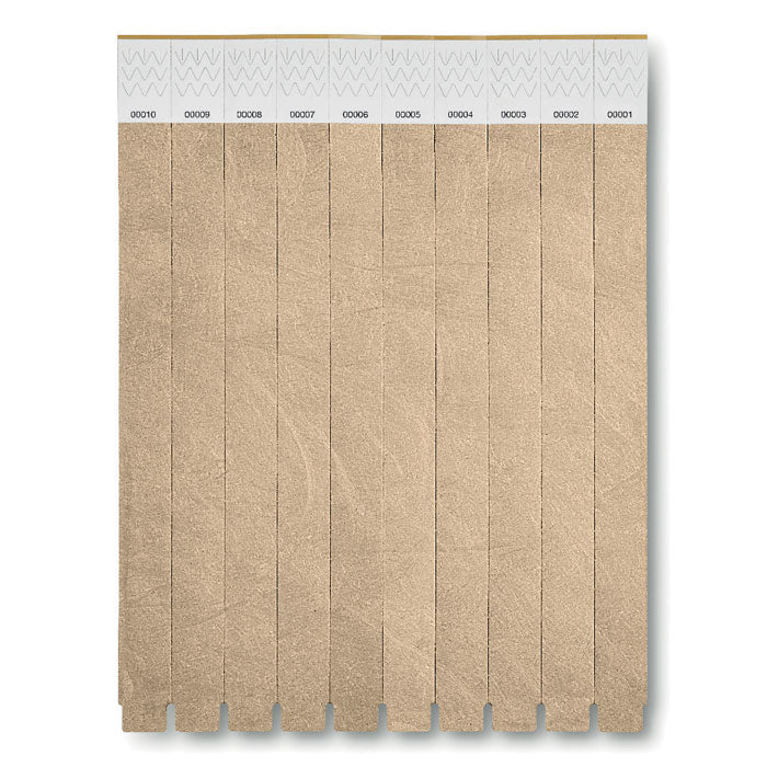 Branded One sheet of 10 wristbands