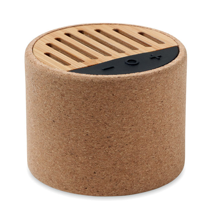 Branded Round cork wireless speaker