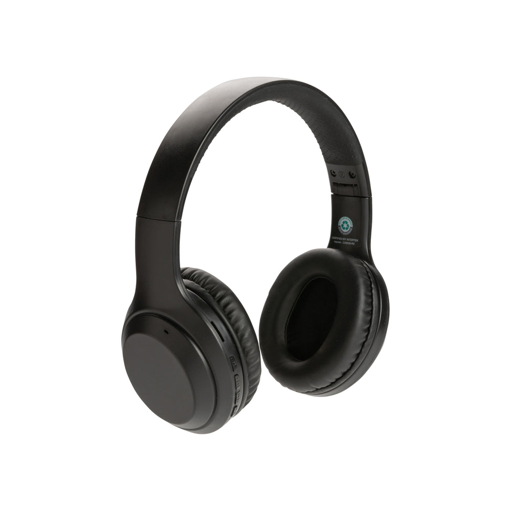 Branded RCS standard recycled plastic headphone