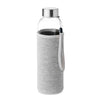 Glass bottle in pouch 500ml Grey