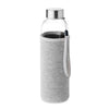 Glass bottle in pouch 500ml Grey