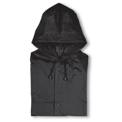 Branded PVC raincoat with hood
