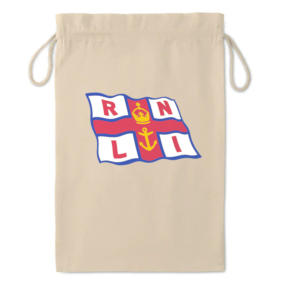 Large Cotton draw cord bag
