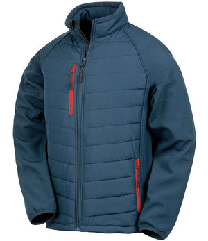 Result Genuine Recycled Compass Padded Jacket Navy/Red