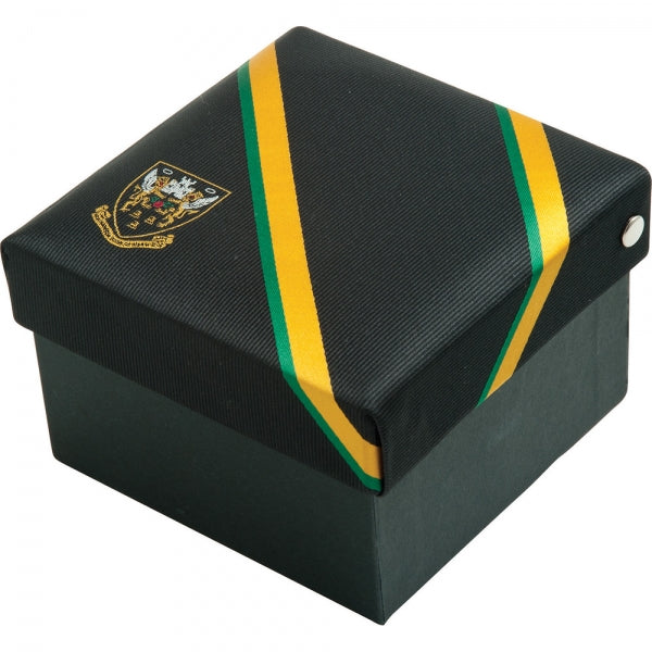Branded Woven Micro Polyester Tie & Cufflink Box Set