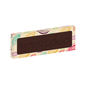 Eco Window Box, 12 Baton Bar, Vegan Dark Chocolate, 3D Branding Bespoke