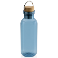 GRS RPET bottle with bamboo lid and handle