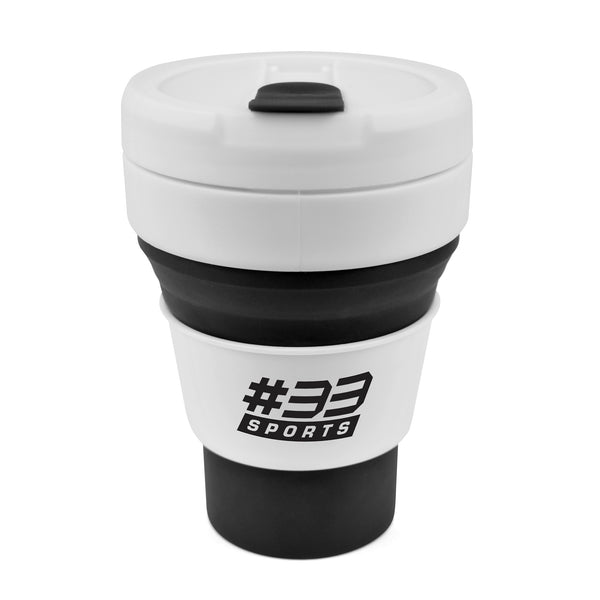 Branded Pocket Cup 355ml collapsible silicone body cup