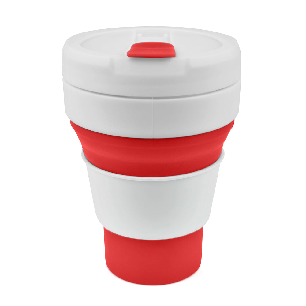 Branded Pocket Cup 355ml collapsible silicone body cup