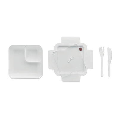 Lunch box with cutlery 600ml