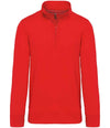 Kariban Zip Neck Sweatshirt Red
