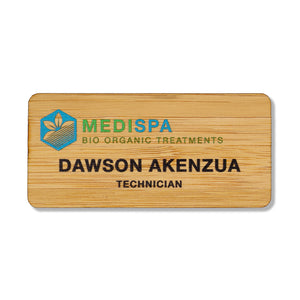 Personalised Bamboo Name Badges