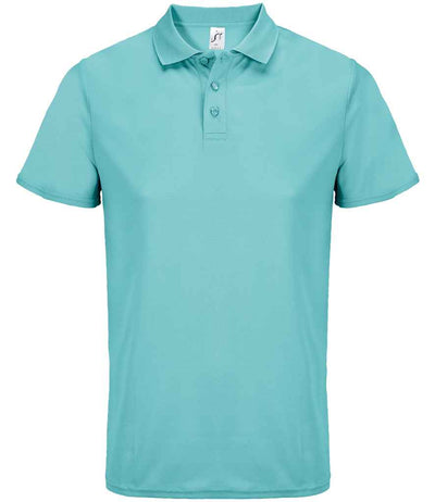 SOL'S Unisex Pitcher Recycled Polyester Piqué Polo Shirt Pool Blue