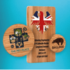 Real Wood Fridge Magnets - Laser Engraved